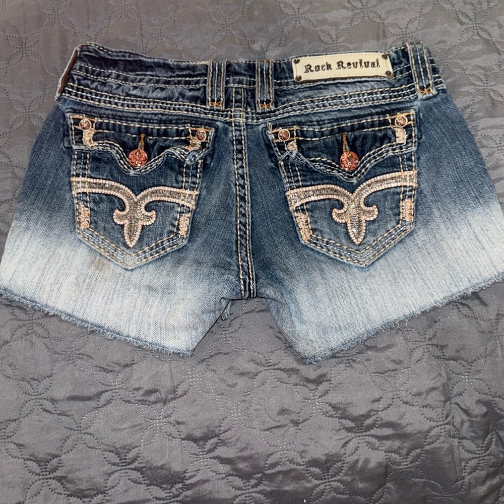 Rock Revival Blue Denim Shorts